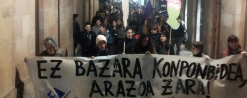 Astelehen honetako Durangoko manifestazioaren irudia